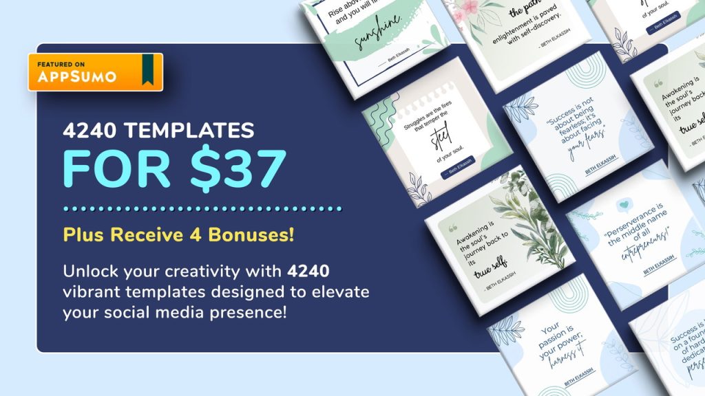 4240 Original & Unique Social Media Quotes Templates Lifetime Deal Review