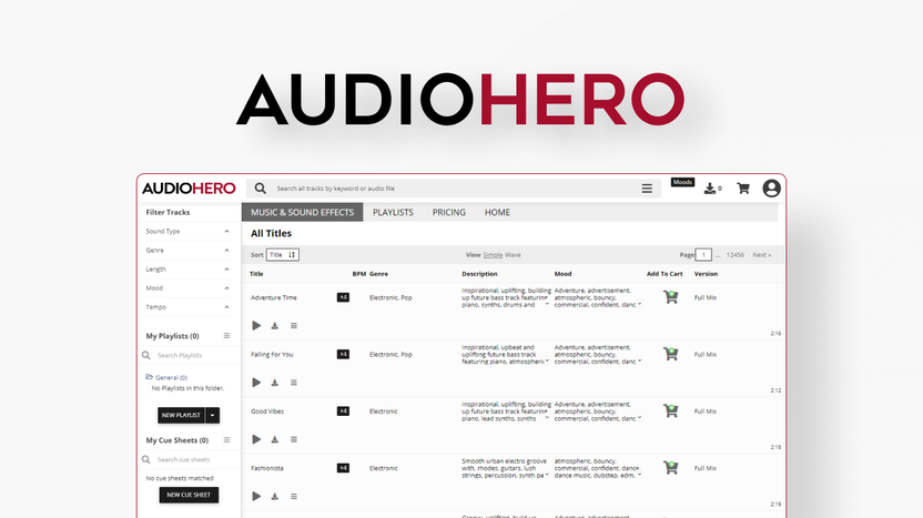 Audiohero – Premium Royalty Free Music And Sfx Lifetime Deal Review