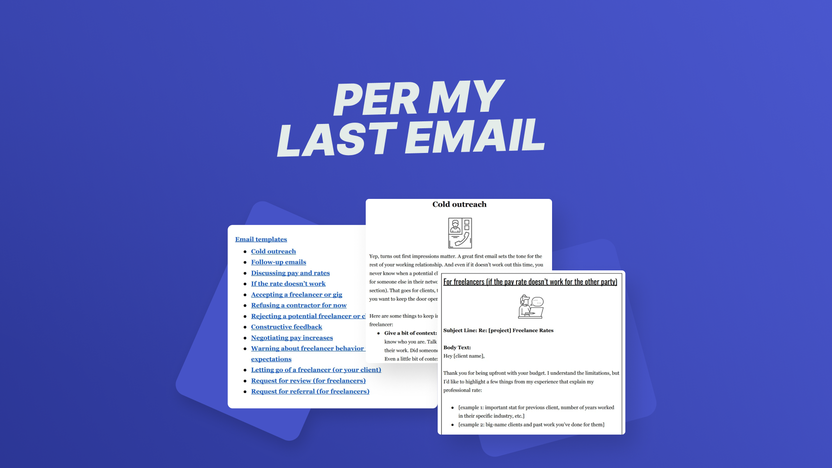 Per My Last Email: Email Tips And Templates for Freelancers And Clients Lifetime Deal Review
