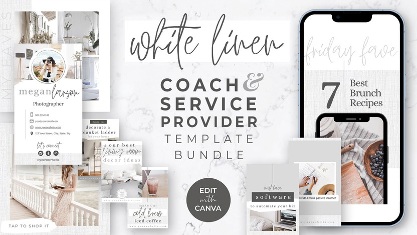 White Linen Canva Coaching & Service Provider Template Bundle Lifetime Deal Review
